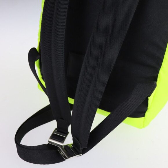 Saint Laurent Paris Moon Backpack Daypack Nylon Leather Neon Yellow main image 9